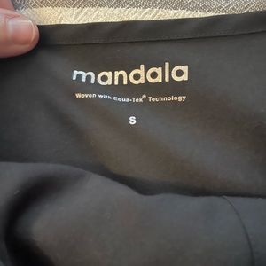 Mandala - black scrub set- small top- small petite jogger pant